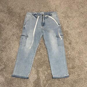 New Vigoss Blue Relaxed Fit Jeans with Distressed Look